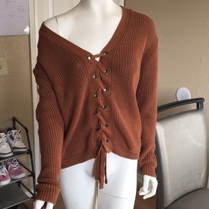 Knitted sweater shirt